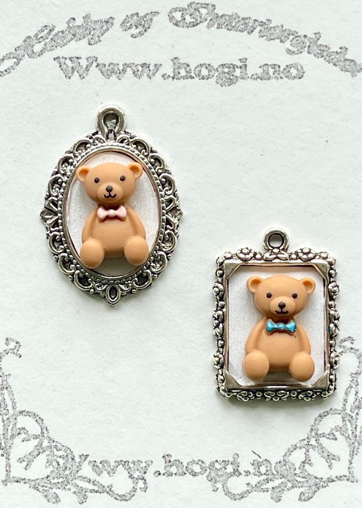 Chams - miniatyr ramme m / oppheng. Velg mellom oval eller firkantet.