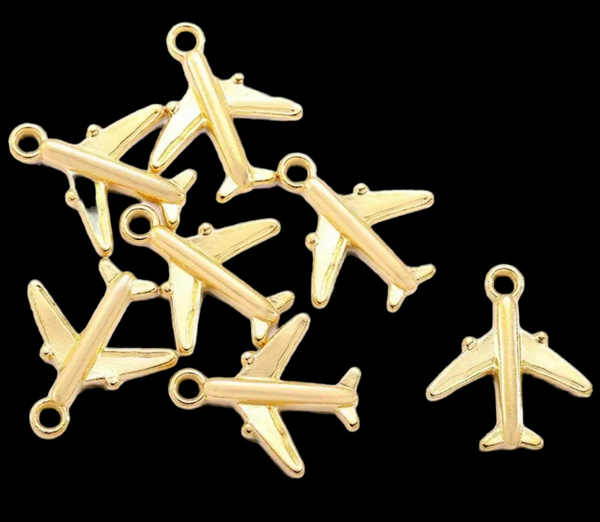 Chams - miniatyr - fly / airplane metallcharms med oppheng- velg farge