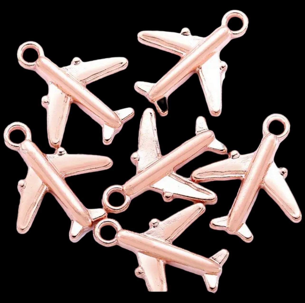 Chams - miniatyr - fly / airplane metallcharms med oppheng- velg farge