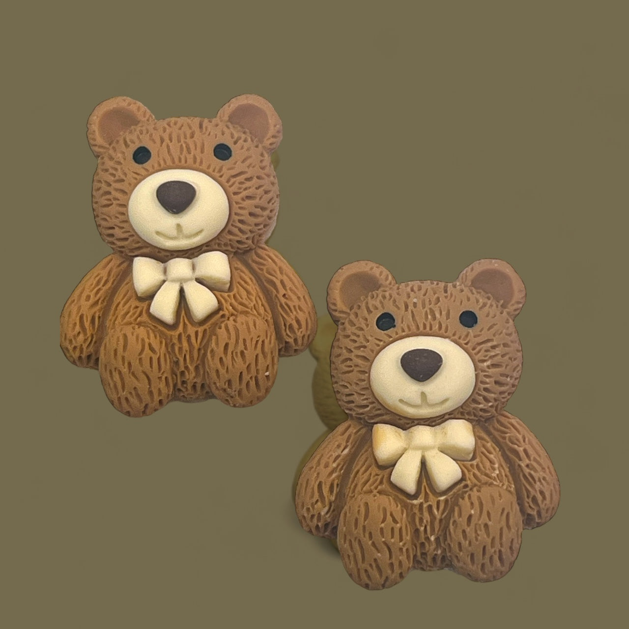 Charms - miniatyr - Teddybjørn / kosebamse 2stk