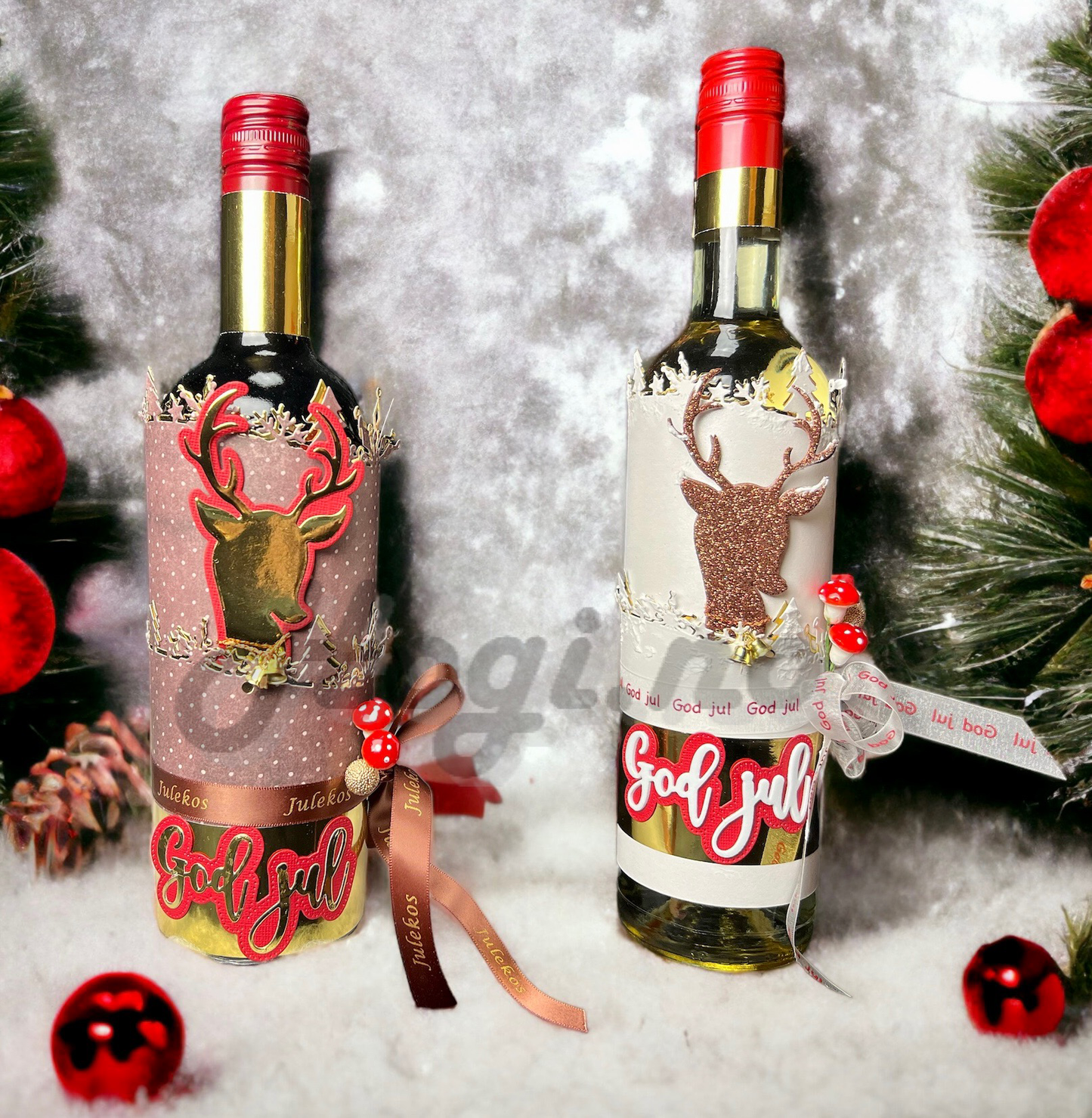 Papirdesign die Snøkrystall ramme/ kantdies 2 stk dies i pk