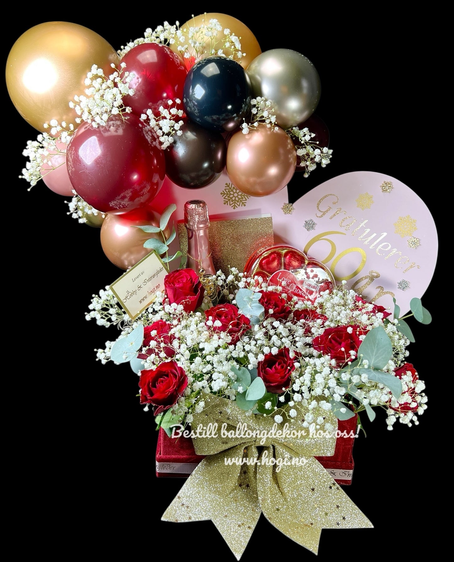 Vi tilbyr ballongsøyler, ballongbuer, ballongringer m.m. Pris vil variere.