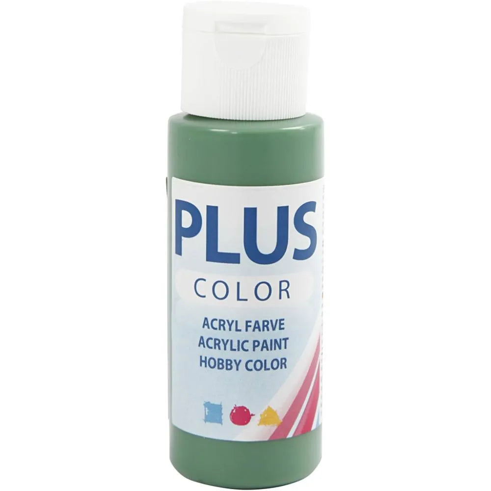 Plus Color hobbymaling - skogsgrønn / forrest green, 60ml 39682
