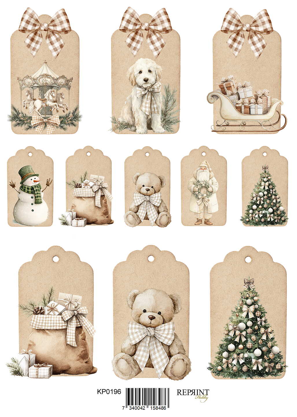 Forhåndsbestill nå! Kommer snart! Reprint - Klippark -Cozy Christmas Tags