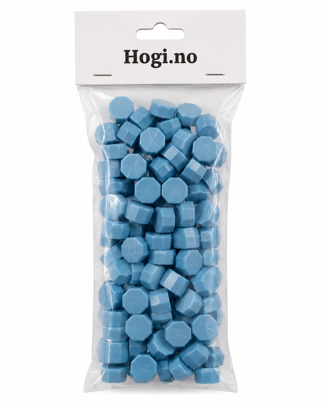 Wax octagon - blå , voks til bruk med lakksegl/ lakkstempel 17g