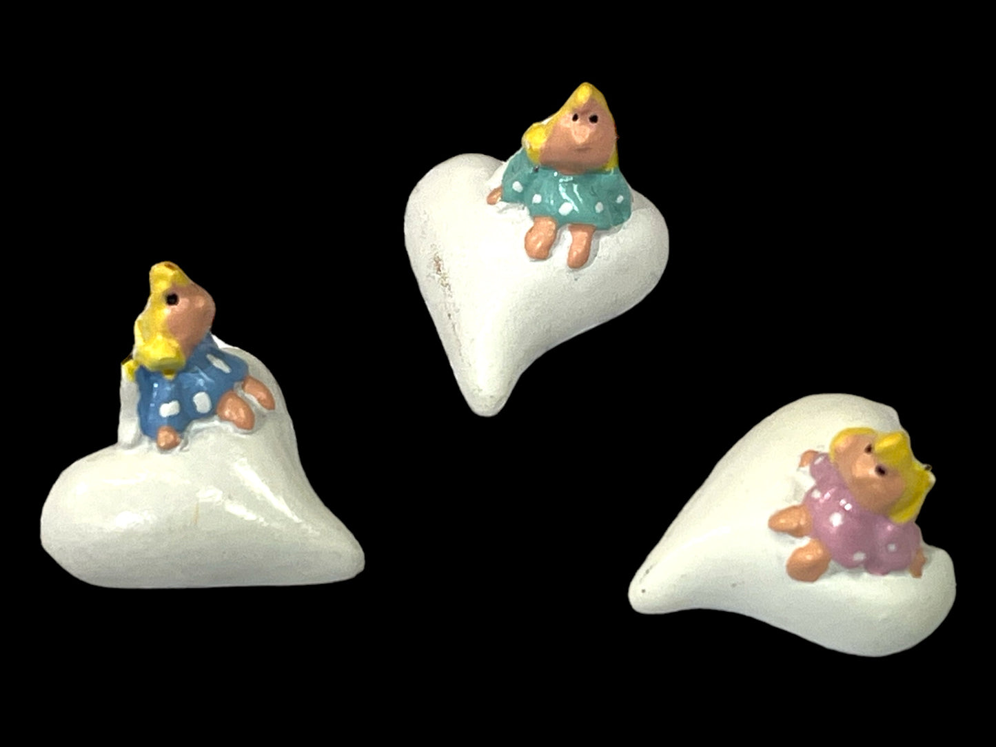 Miniatyr / minifigur - Små engler på hjerte