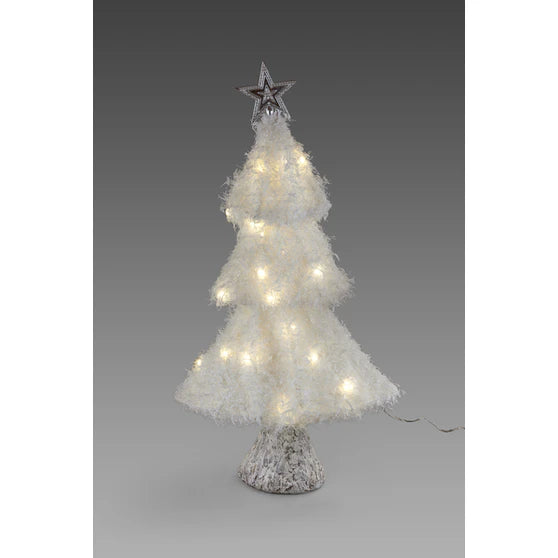 Juletre med ledlys hvit