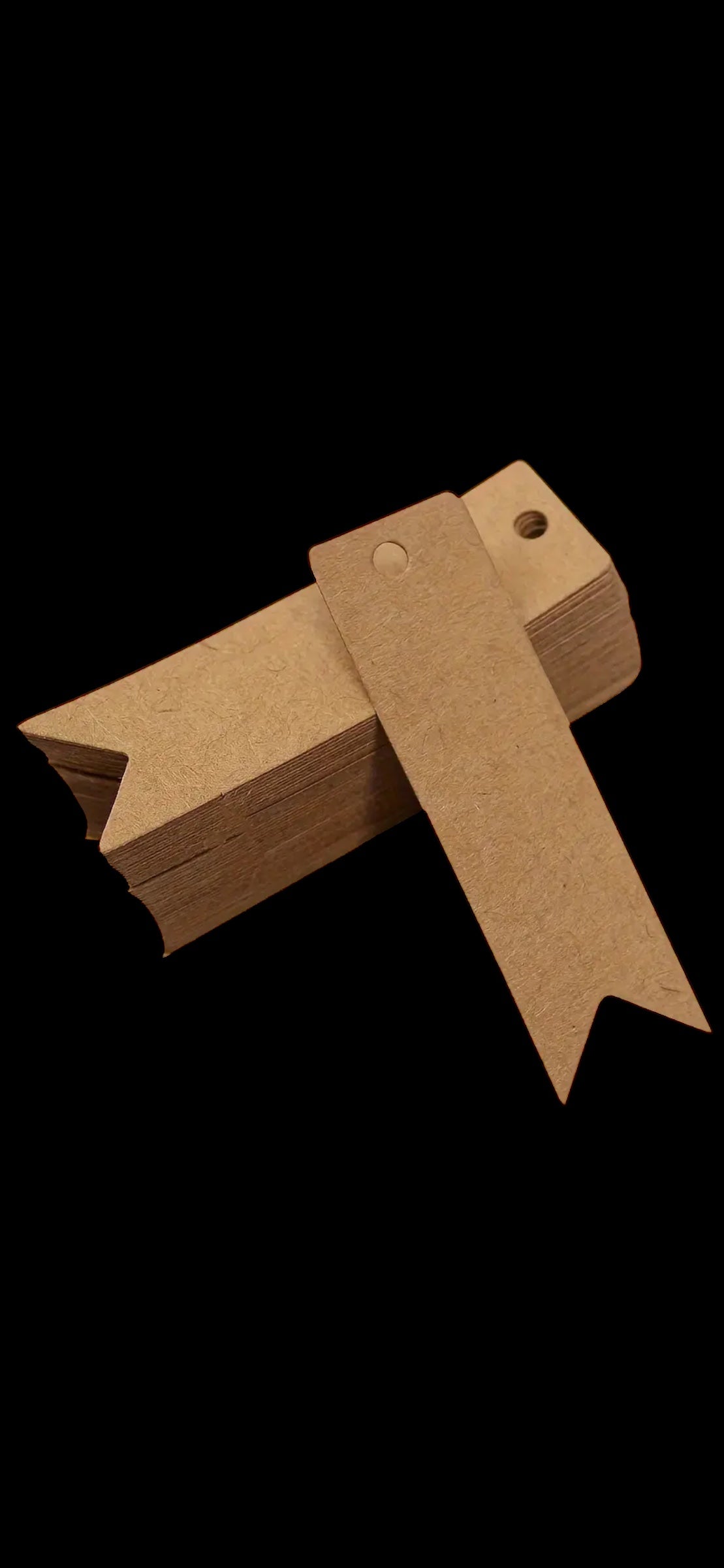 Tags 2cm x 7cm - kraft - 20 stk i pk