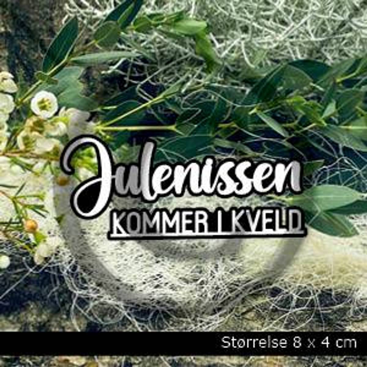 SALG! Papirdesign die - julenissen kommer i kveld Pd1121