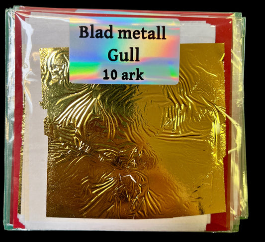 Bladmetall / gold leaf - gull - 10 ark - 16x16cm