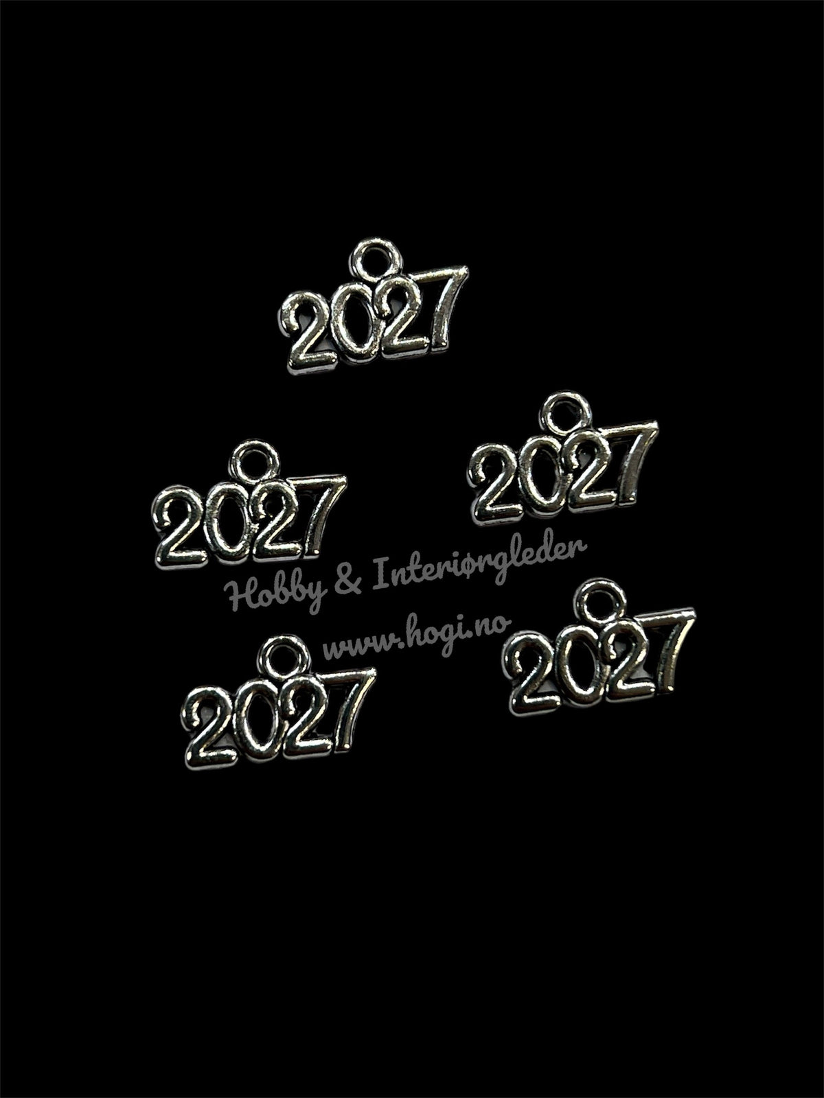 Charms - miniatyr - metallcharms - 2027 - 5 stk i pk velg farge