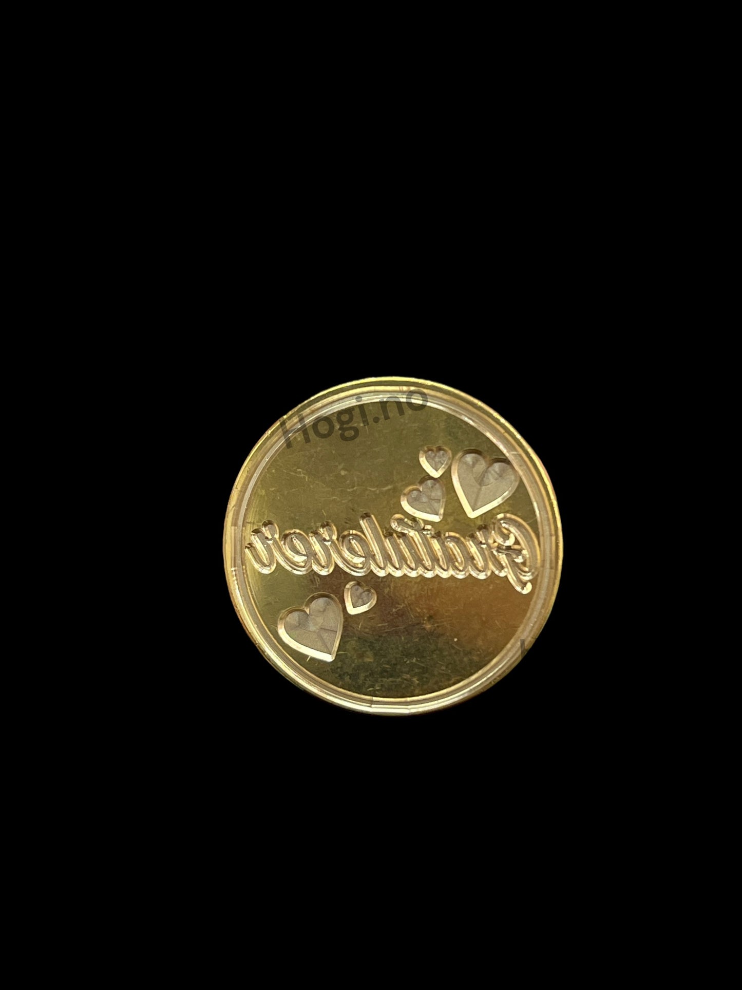 EKSKLUSIV NYHET! Hogi.no’s design: «Gratulerer» med hjerter- lakkseglstempel. Komplett -stempel med håndtak