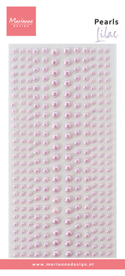 Halvperler m/lim - Marianne Design – Pearls - lilla/ lilac - Decorations Pearls (CA3203)