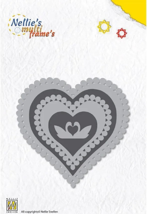 Nellie snellen - Shape dies - Multi Frame dies heart (mfd022)