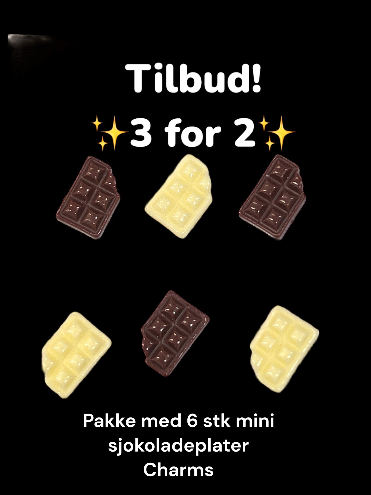 TILBUD! 3 for 2 - mini sjokoladeplater 6 stk