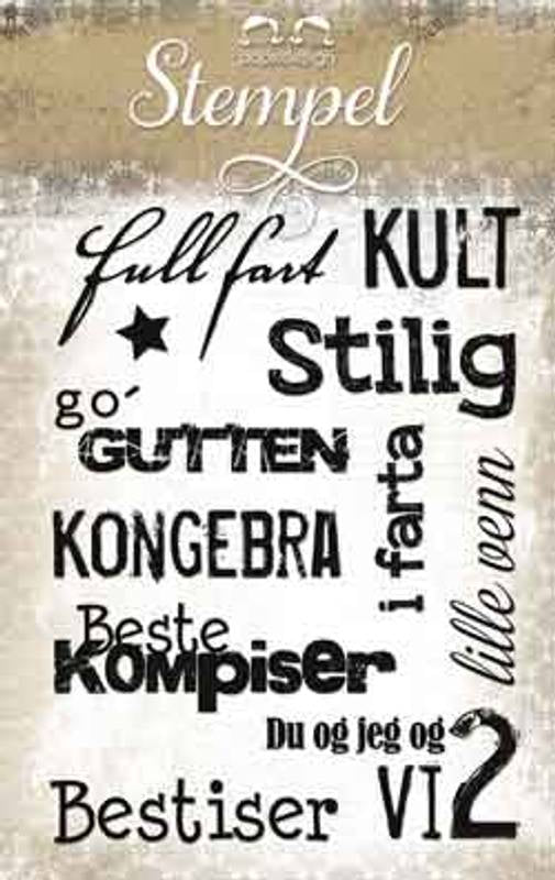 Papirdesign stempelplate - Go gutten PD 13765