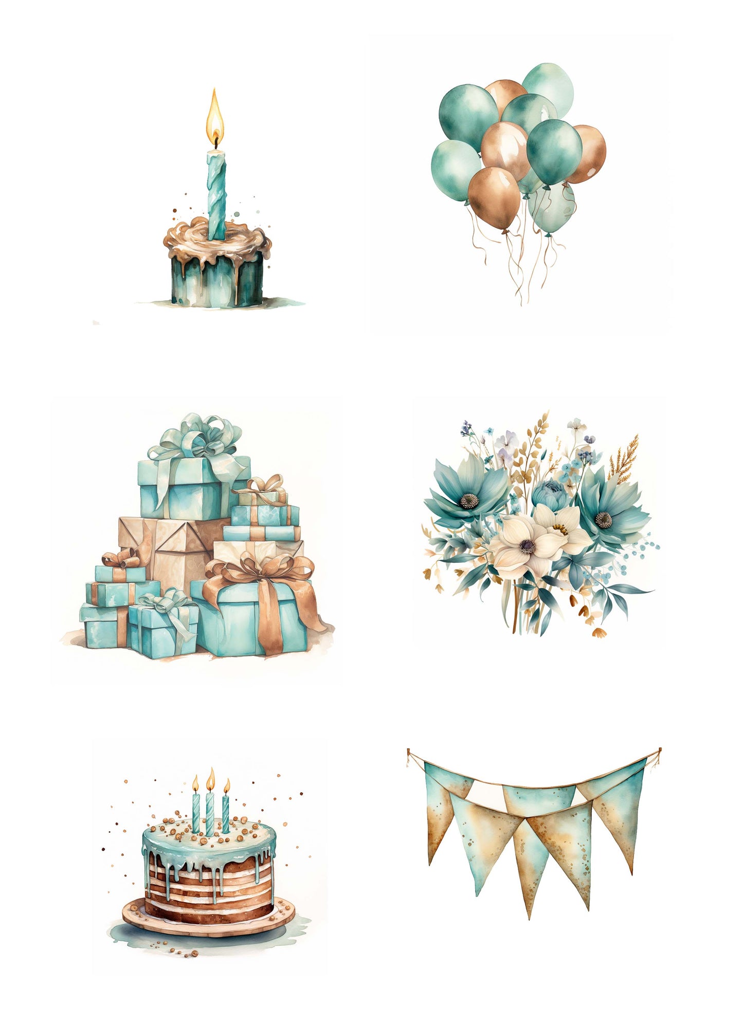 Reprint Motivark - Birthday/ bursdag- A4 klippark