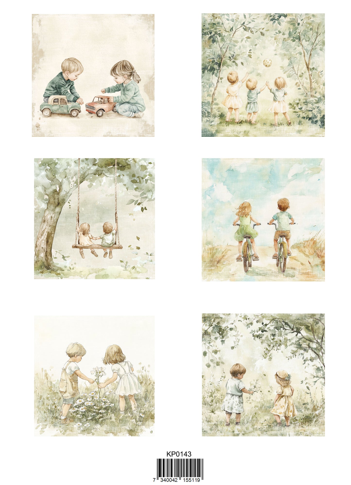 NYHET! Reprint- Cuties 1 - Klippark A4 -Kp0143