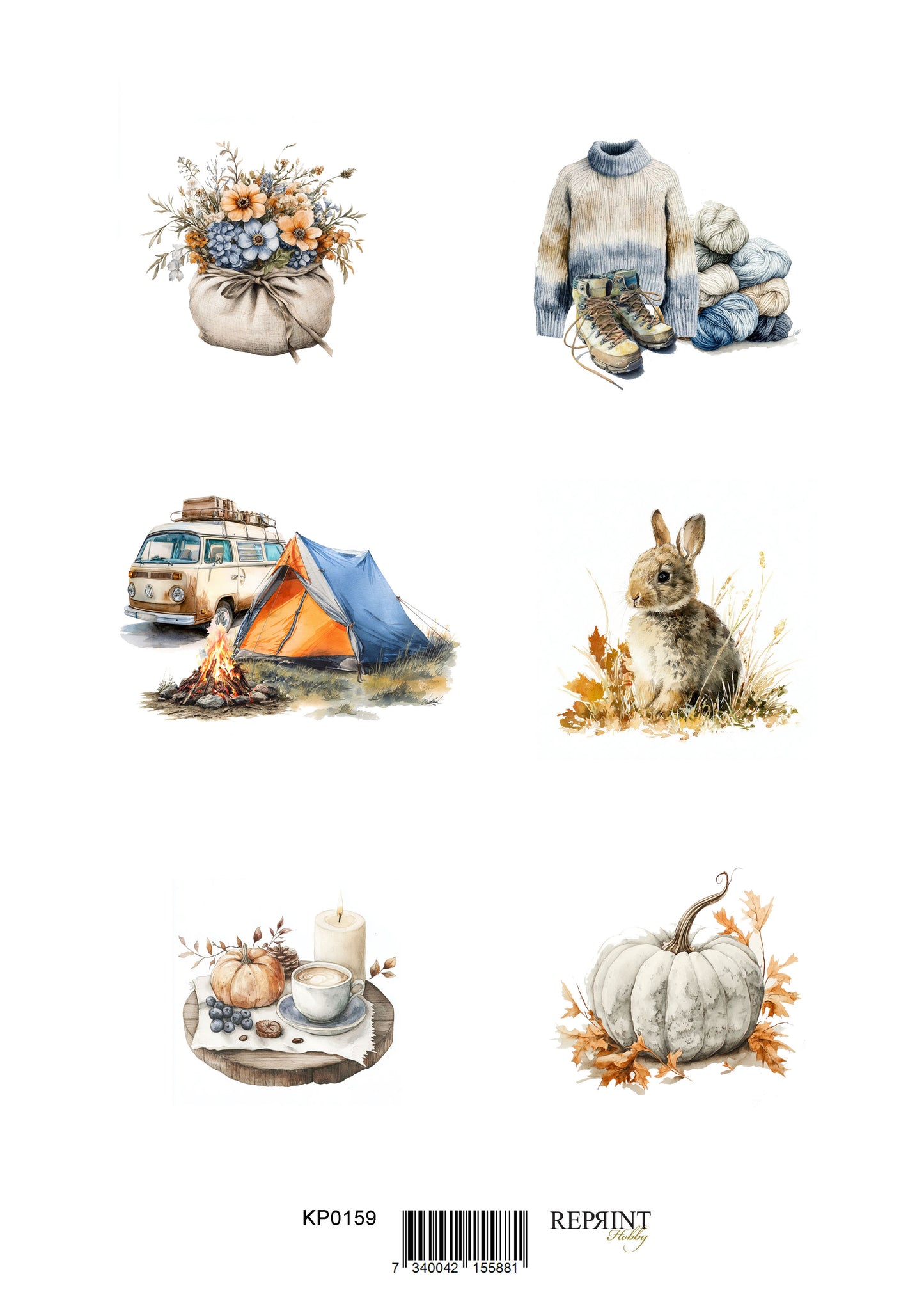 NYHET! Reprint klippark A4 - Cozy season KP0159