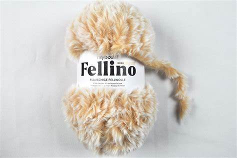 Myboshi Fellino Garn - 65m – 872 Kiiro NB! velg farge!
