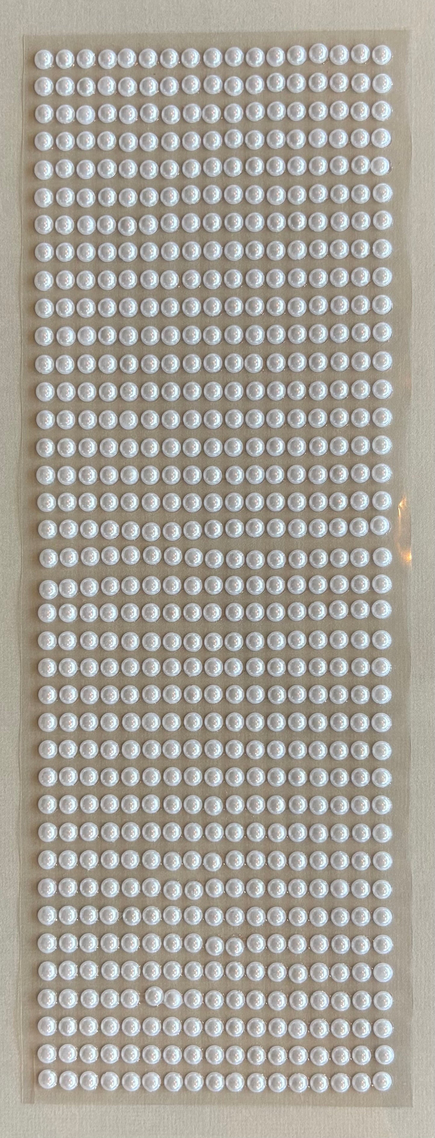 Halvperler hvite - selvklebende- Ø5mm