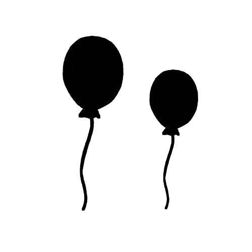 Reprint dies Ballonger / ballong med snor 2 stk