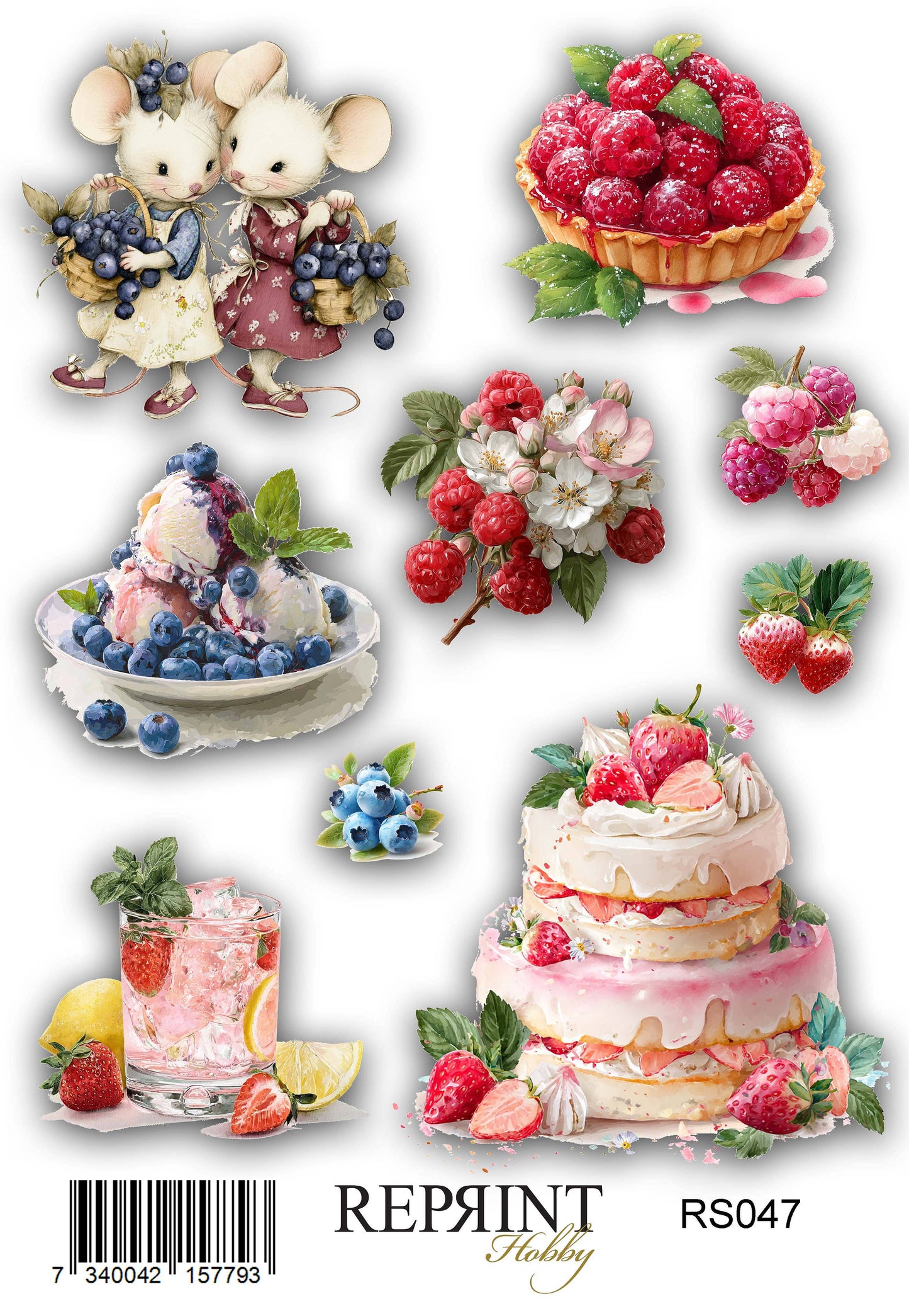 NYHET! Stickers Reprint - Summer Garden - 11x16 cm
