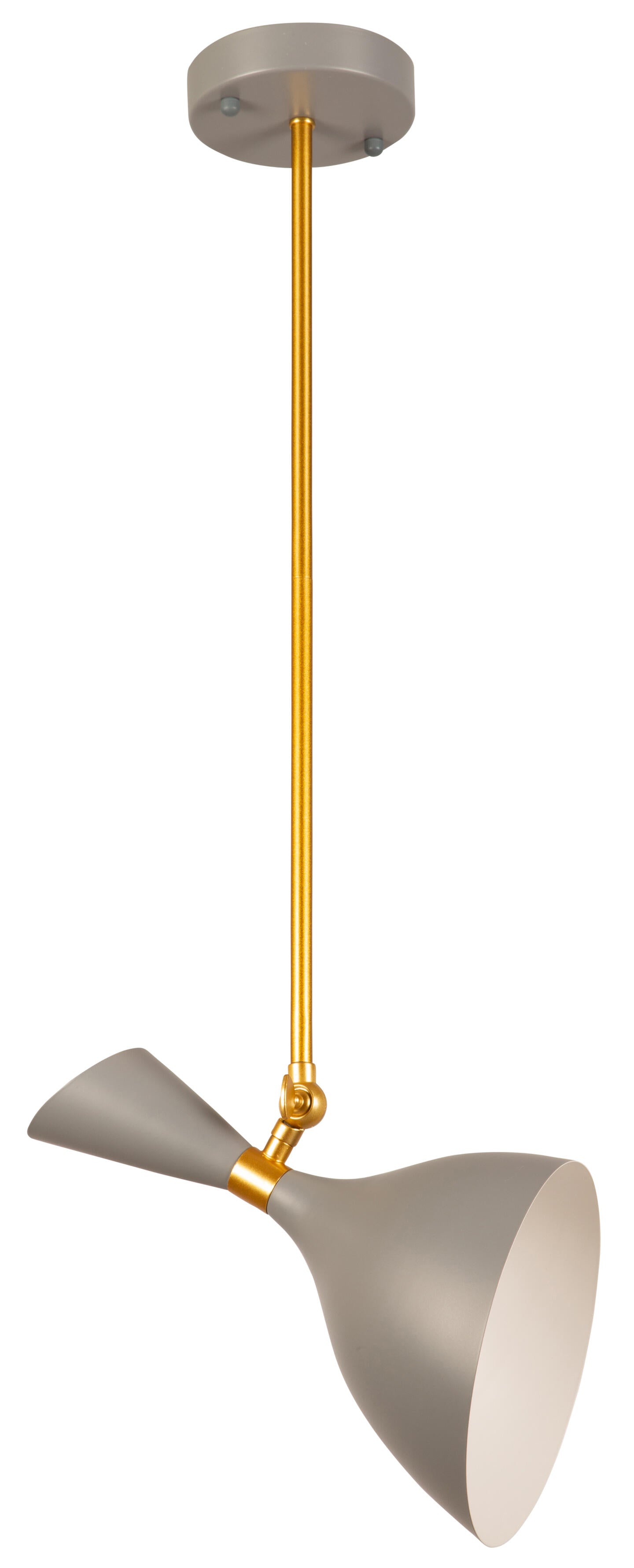 Lampe tak/ vegg metall grå 50cm arm 18x31cm