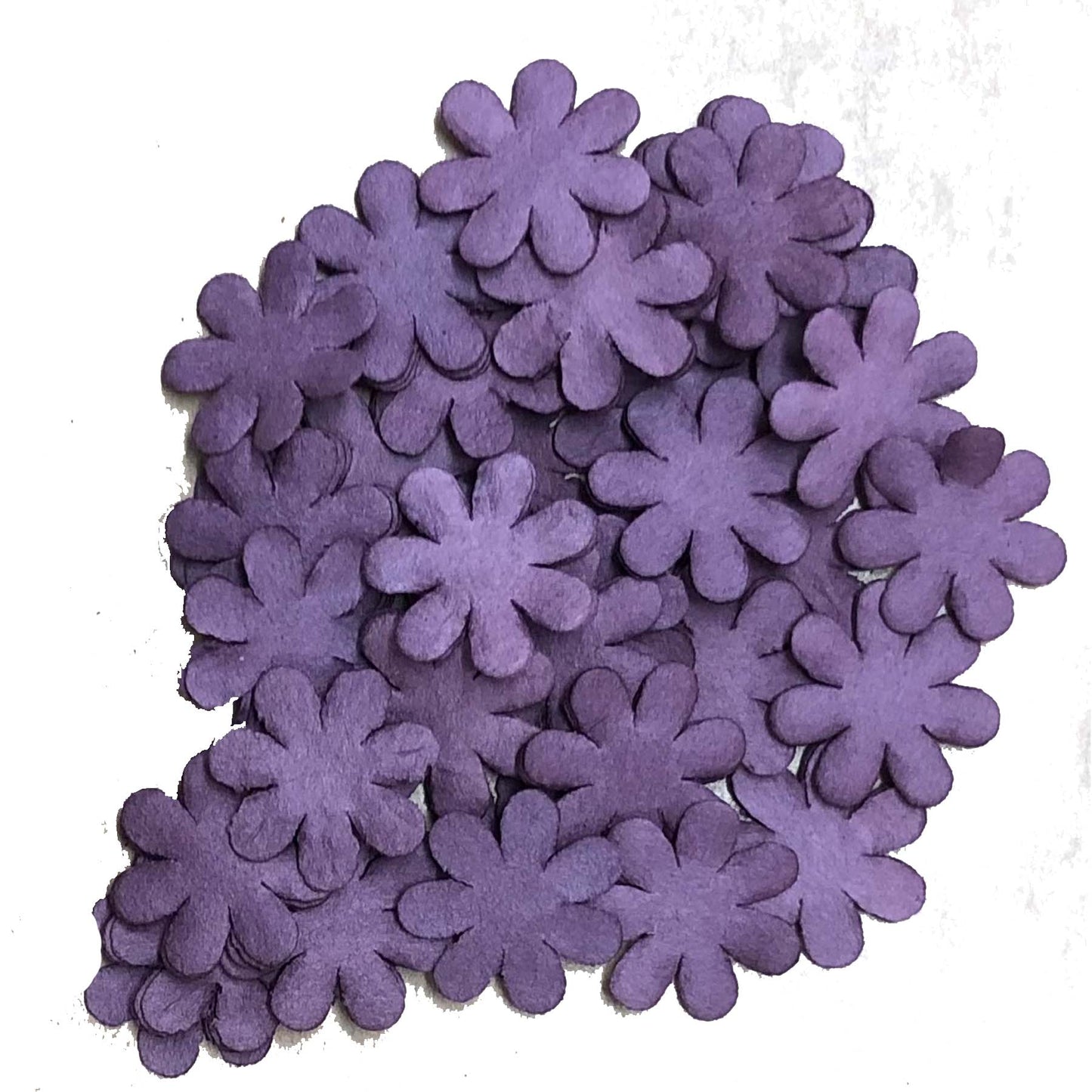 Reprint- Små / mini papirblomster Lilla/ lilac, Ø:16mm -100 stk i pk