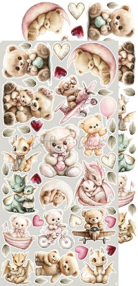NYHET! Craft O'clock -Baby Girl Universe Extras Set Flowers & More (CC-C83-BGU-11)
