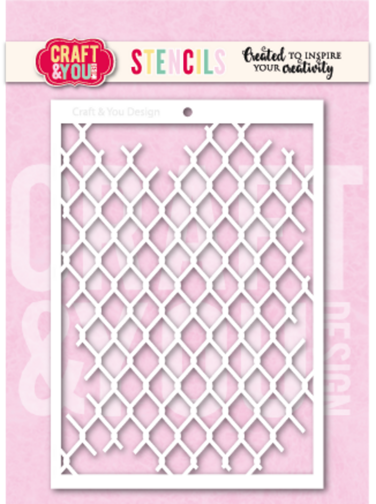 Craft & You - Mesh A6 Stencil