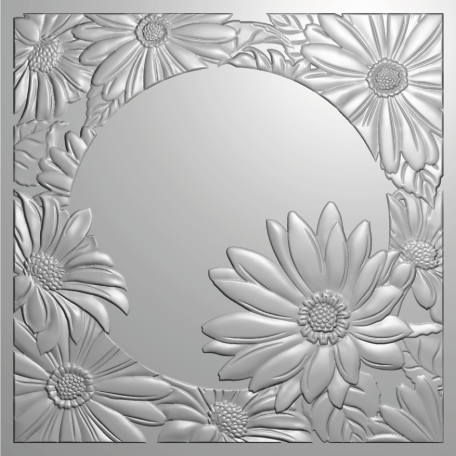Crafters companion - 3D Emboss Macro Aperture Folders Gorgeous Gerberas (CC-3DEF5.5-MD-STEN-GOGE)