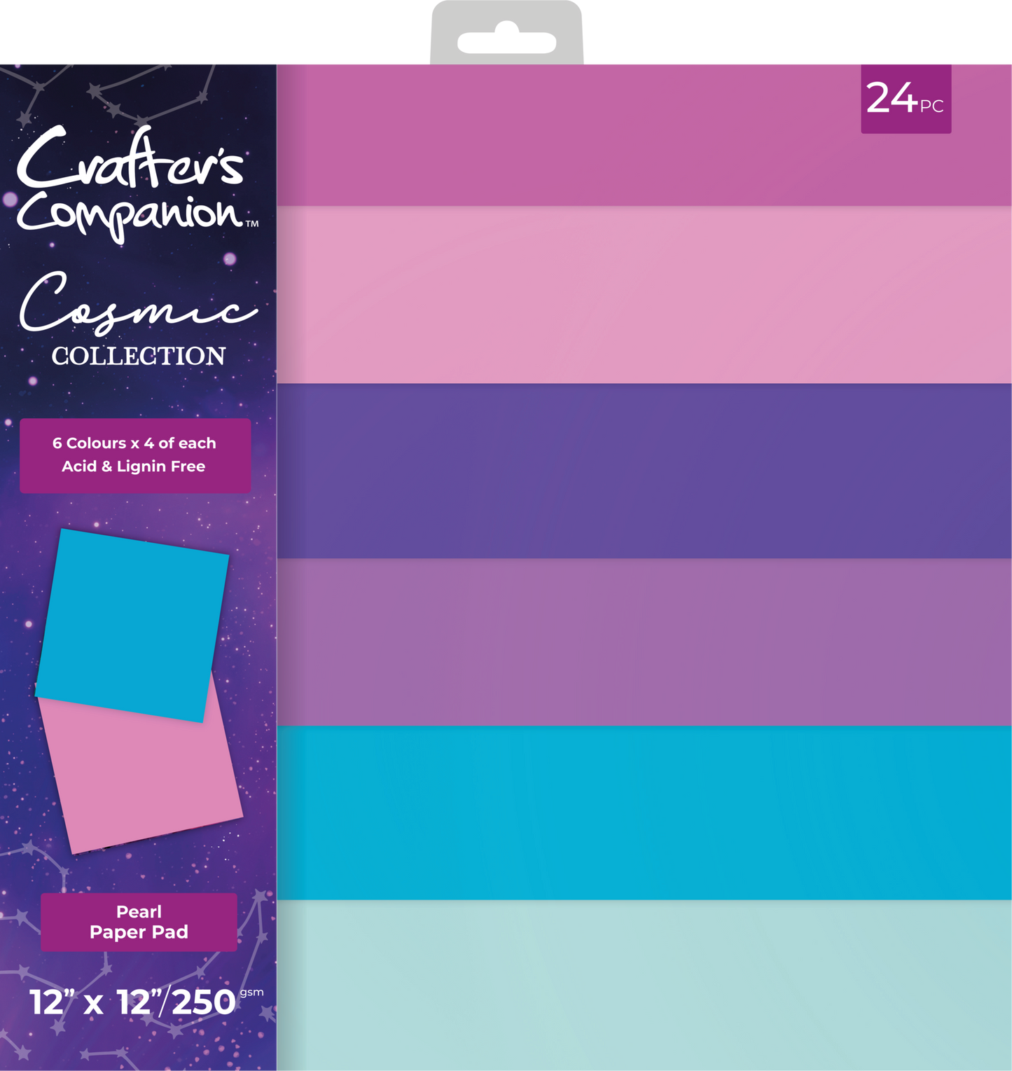 Crafter's Companion Cosmic Collection 12x12 Inch Pearl Paper Pad (COS-PPAD12)