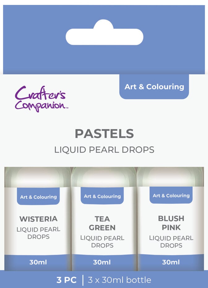Crafters Companions - halvperler - Pearl Drops Pastels - velg farge !