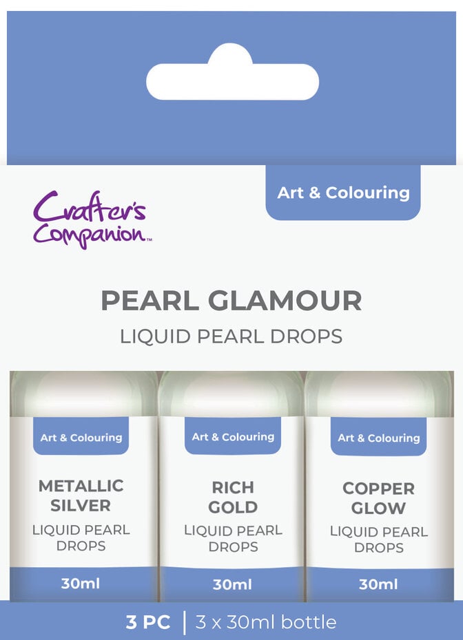 Crafters Companions - halvperler - Pearl Drops Pearl Glamour