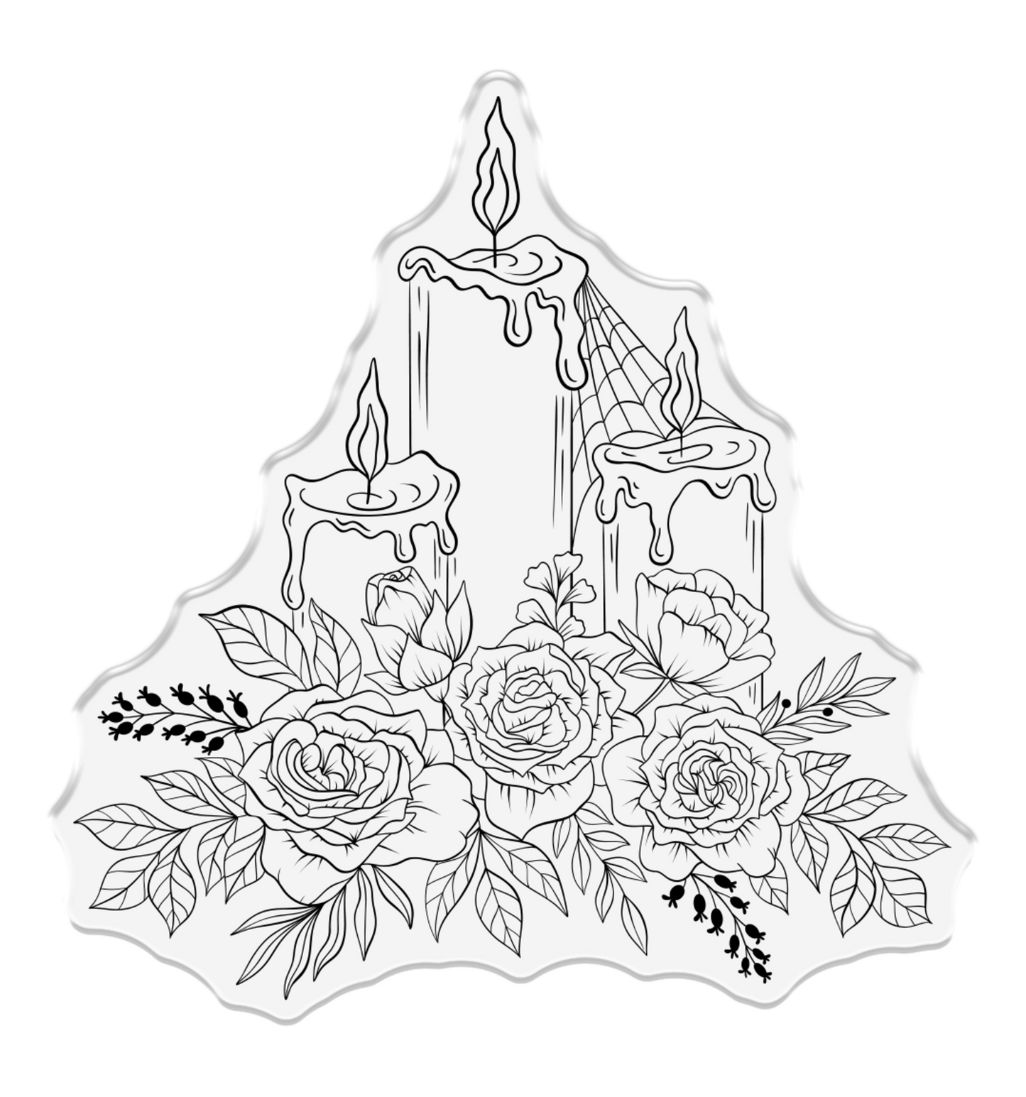 Stempel og dies-sett - Thorn & Bloom Stamp & Die Rose Candles (SS-TB-STD-ROCA)