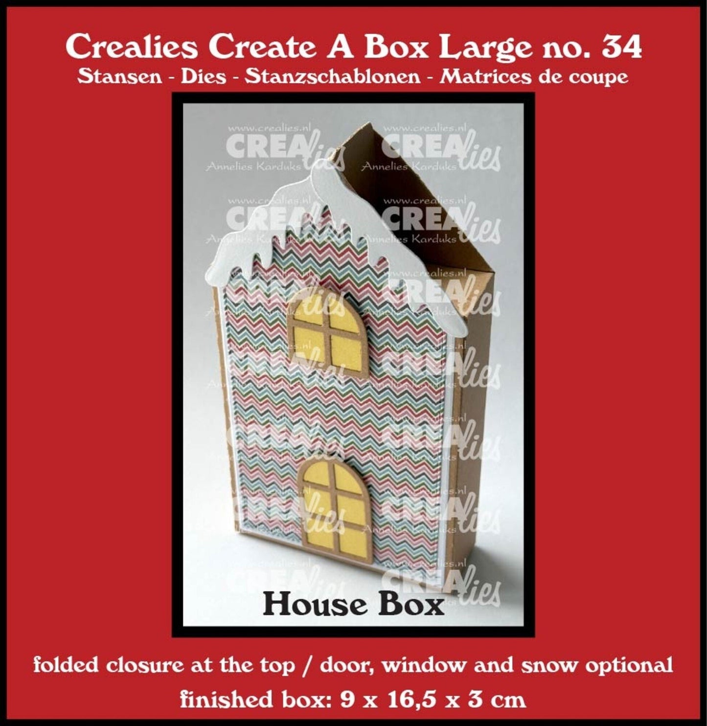 Crealies - hus eskedie - Create a box Large - ccabl34