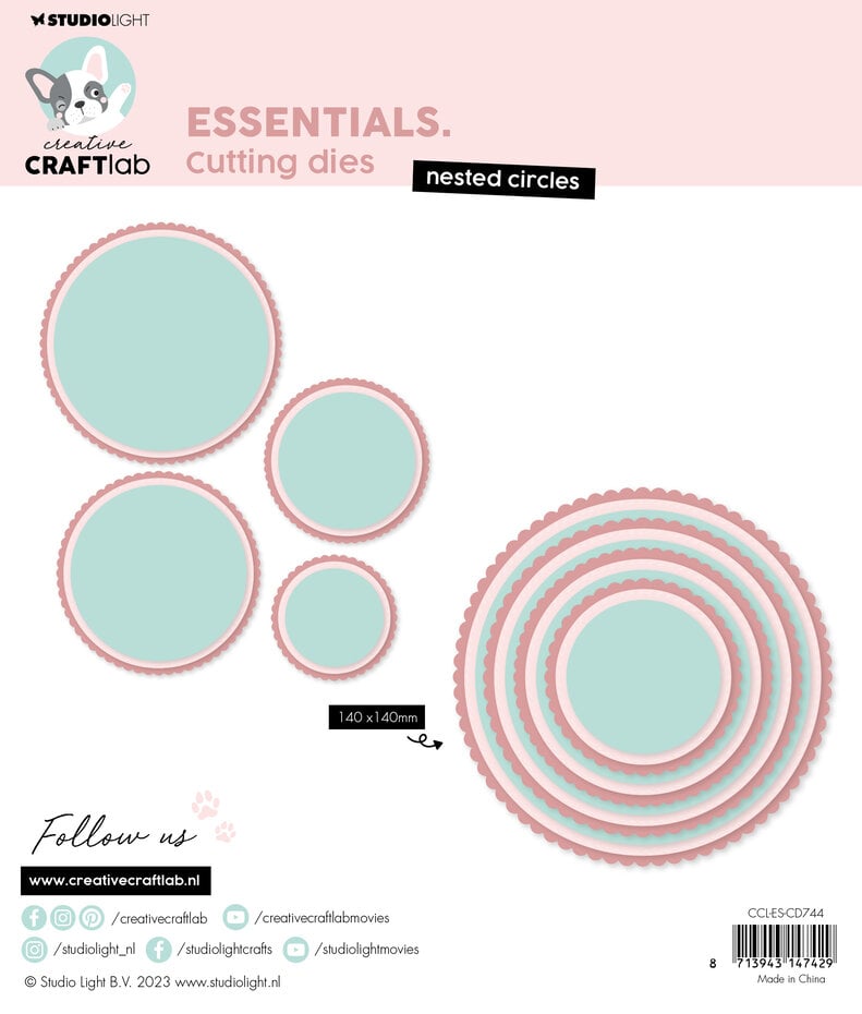 StudioLight - Creative craftlab - Nested Circles Essentials Cutting Dies (CCL-ES-CD744)