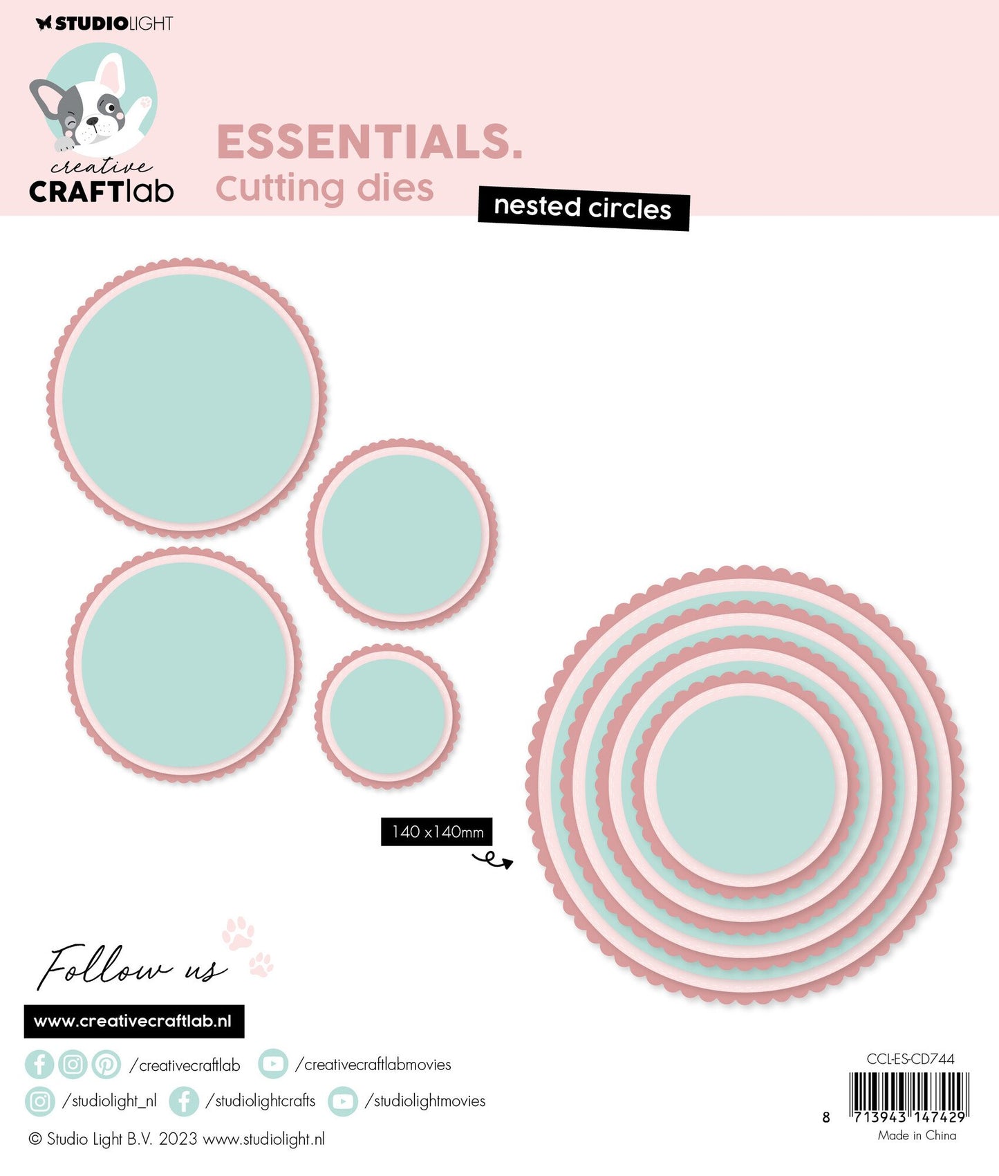 Studio Light Creative Craftlab Nested Circles Essentials Cutting Dies (CCL-ES-CD744)
