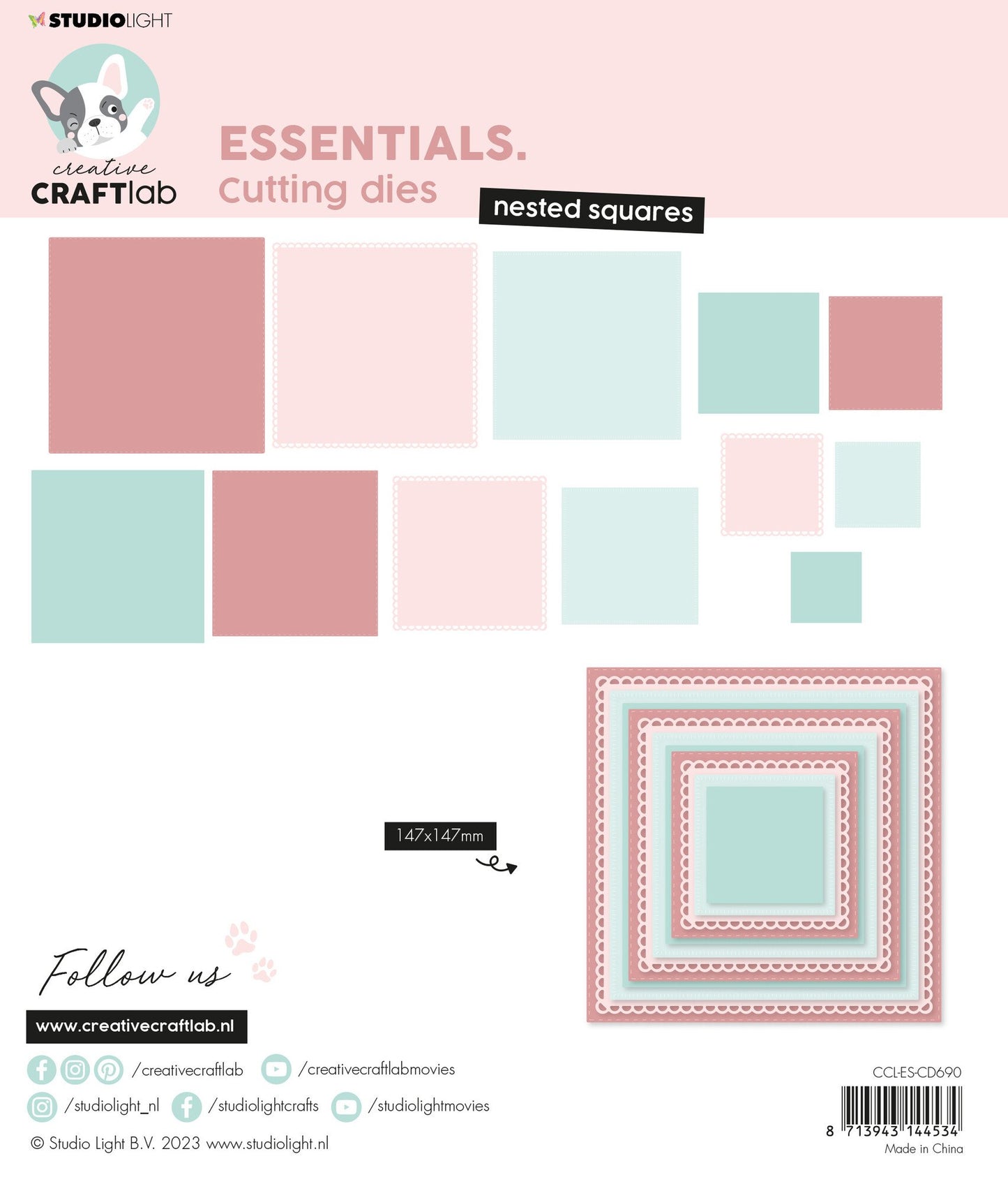 Studio Light Creative Craftlab Nested Squares Essentials Cutting Dies