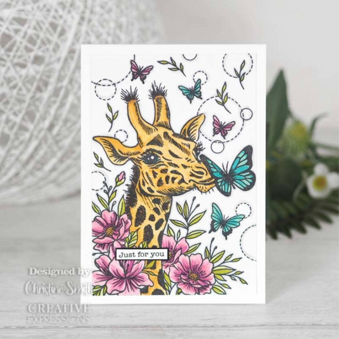 Creative Expression Designer Boutique Clear Stamp A6 Giraffe Kisses