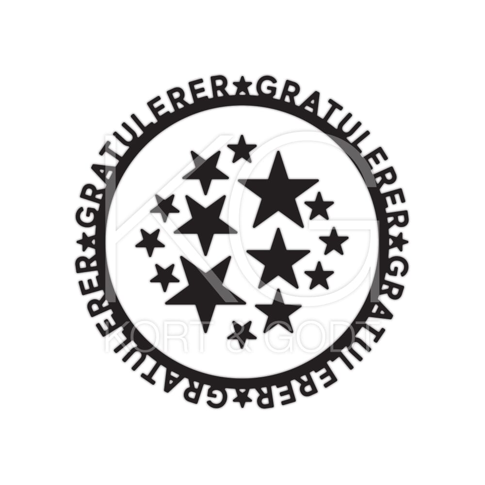 Kort og Godt dies K&G KG - Gratulerer stjerner - Die 352