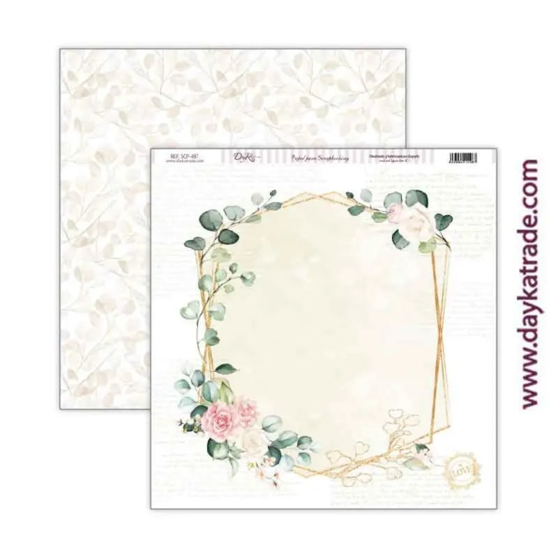 DayKa Trade Recien Casados 12x12 paper pack - bryllups arkpakke