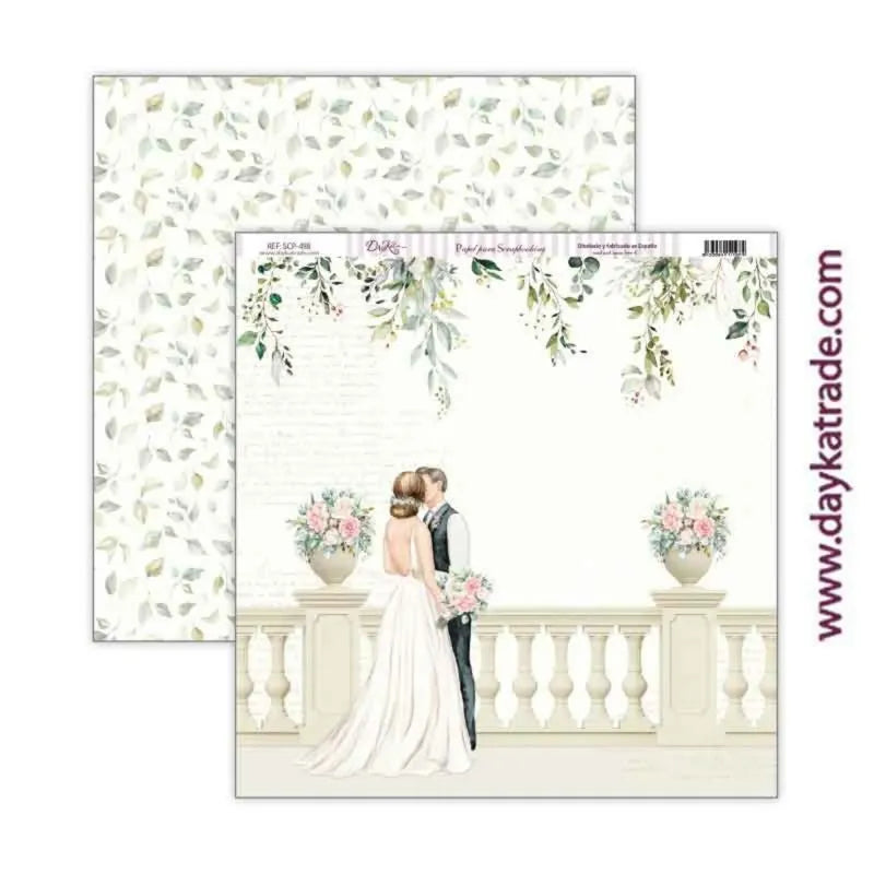 DayKa Trade Recien Casados 12x12 paper pack - bryllups arkpakke