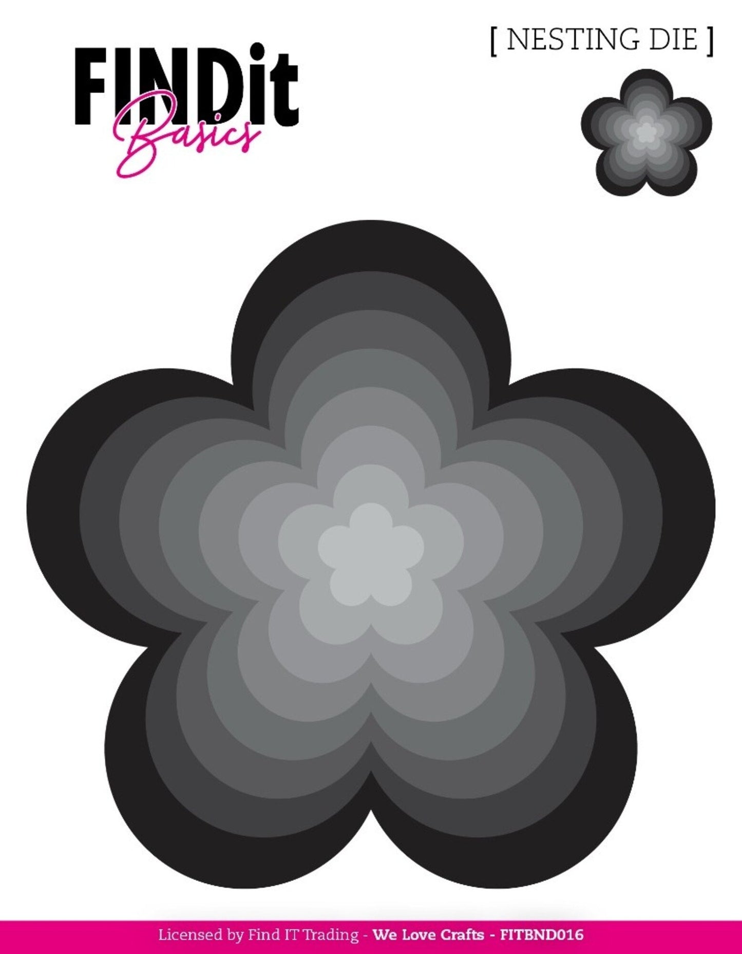 FINDit basics - Dies med blomst form/ Nesting Dies Bloom Flower
