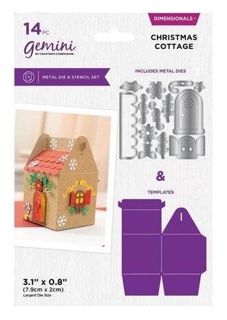 3D Boxes Dimensionals Die & Stencil Christmas Cottage (CC-DCE-MD-STEN-CC)