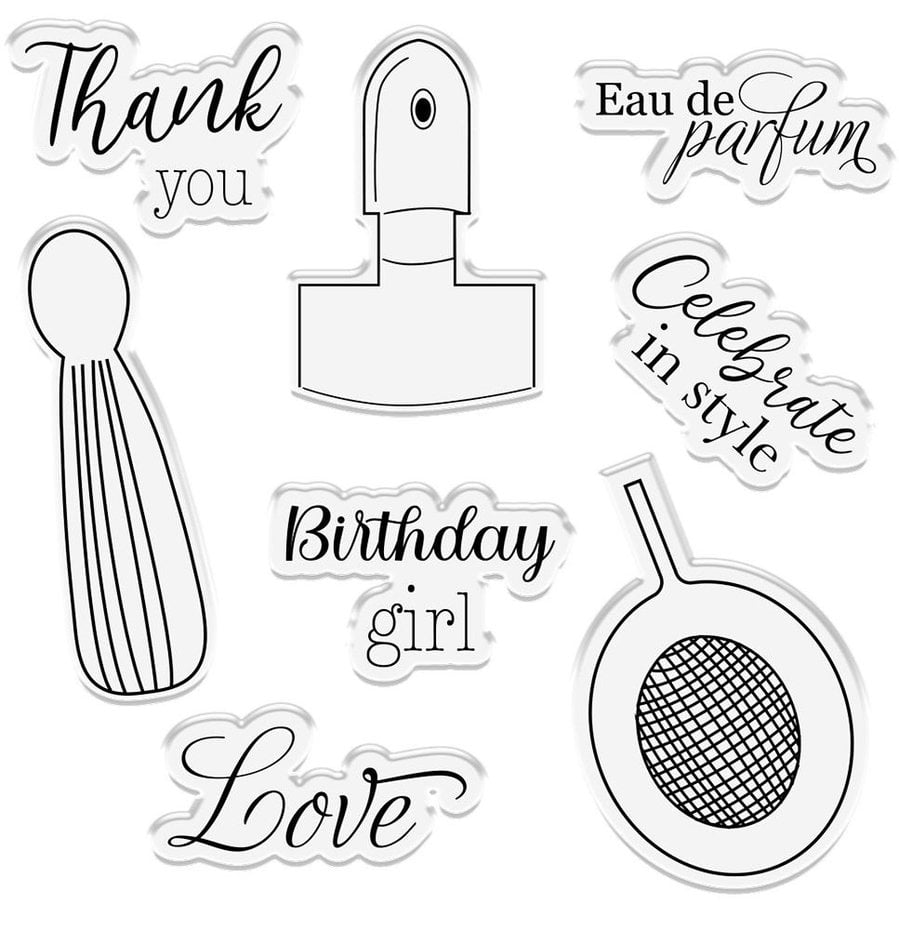 Crafters Companion - Shaped Shaker Eau De Parfum Stamp & Die (GEM-STD-EAPA)