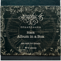G45 Graphic 45 Album in a box, black/ album i boks - svart