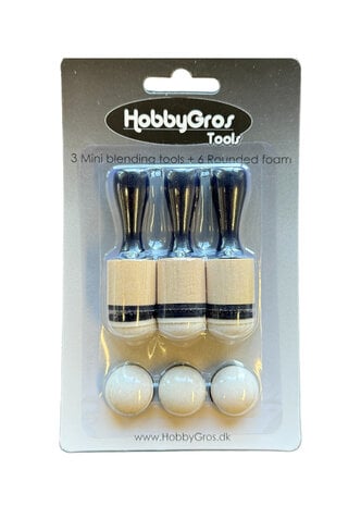HobbyGros - Blending Tools Mini + Rounded Foam 20mm (3+6pcs) (HGT012)