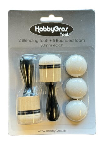 HobbyGros - Blending Tools + Rounded Foam 30mm (2+5pcs) (HGT010)